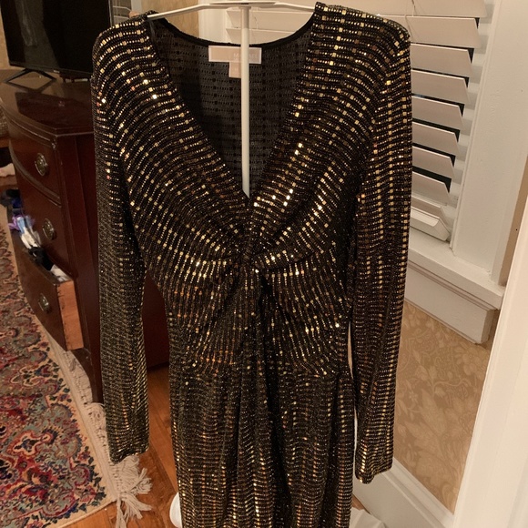 Michael Kors  gold sequin‎ party dress. Worn one time - Picture 1 of 4
